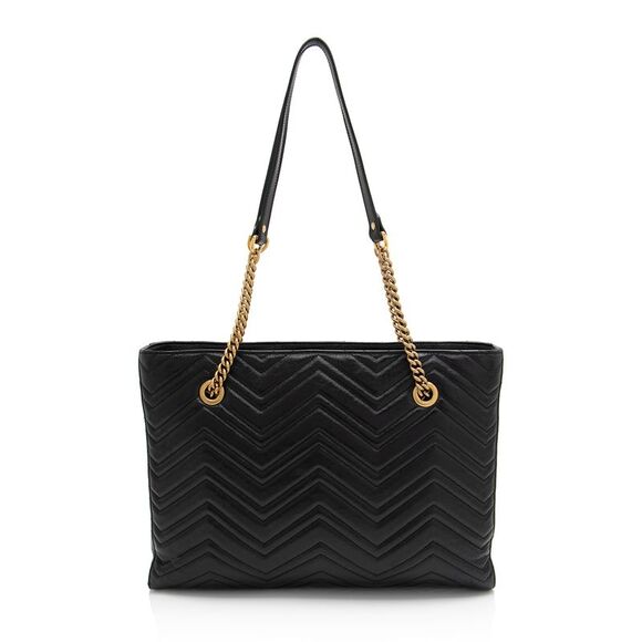 Gucci Matelasse Calfskin GG Marmont Medium Chain Tote - Picture 3 of 16